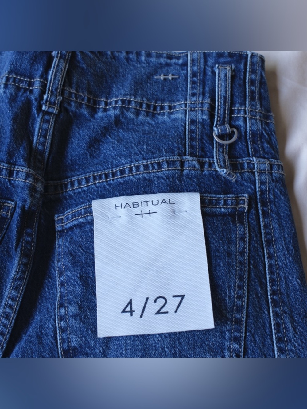 NWT Habitual Extra Wide Leg Cargo Jeans High Rise Blue Utility‎ Loop 4/27 - Picture 3 of 8